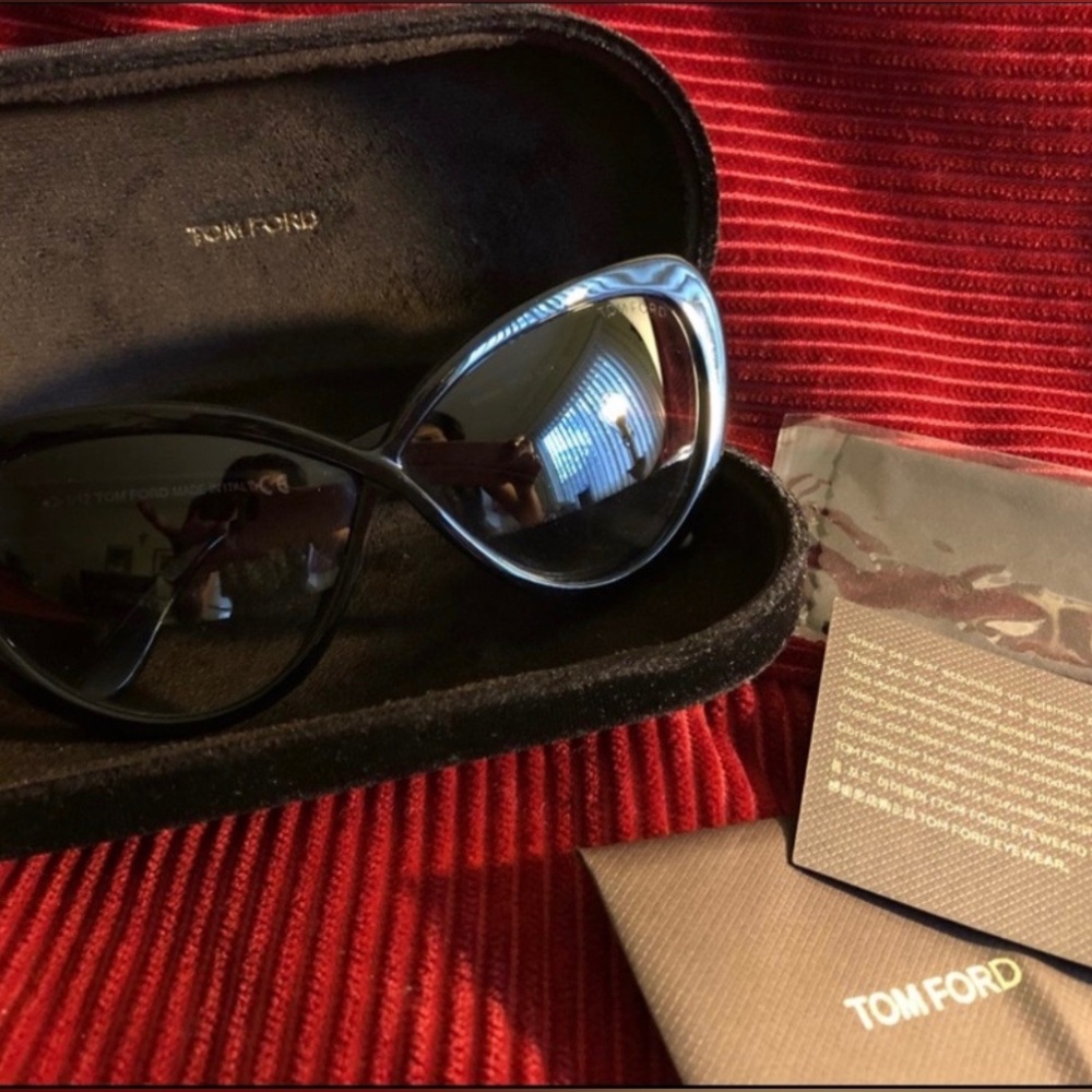 Tom Ford Black Cat-Eye Tinted Sunglasses
